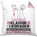 Klassikliebhaber Geschenk Kissen mit Füllung 40x40 Ich Bin Klassikliebhaber Aber Sag Doch Einfach Superheld Lustige Geschenkdiee für Klassikliebhaber (Grau) Rosa Trendation