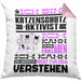 Katzenschutzaktivist Geschenk Kaffee-Kissen mit Füllung 40x40 Geschenkidee für Katzenschutzaktivist Ich Bin Katzenschutzaktivist Ich Kann Es Dir Erklären Jedoch Nicht Für Dich Verstehen Spruch Lustig (Grau) Rosa Trendation