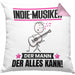 Indie-Musiker Kissen mit Füllung 40x40 Geschenk für Indie-Musiker Der Mann Der Alles Kann Geschenkidee zum Geburtstag (Grau) Rosa Trendation
