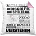 Discgolf-Spieler Geschenk Kaffee-Kissen mit Füllung 40x40 Geschenkidee für Discgolf-Spieler Ich Bin Discgolf-Spieler Ich Kann Es Dir Erklären Jedoch Nicht Für Dich Verstehen Spruch Lustig (Grau) Rosa Trendation
