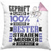 Straßenmusiker Geschenk Lustiger Spruch für Straßenmusiker Geschenkidee Bester Straßenmusiker Der WeltKissen mit Füllung 40x40 (Grau) Rosa Trendation