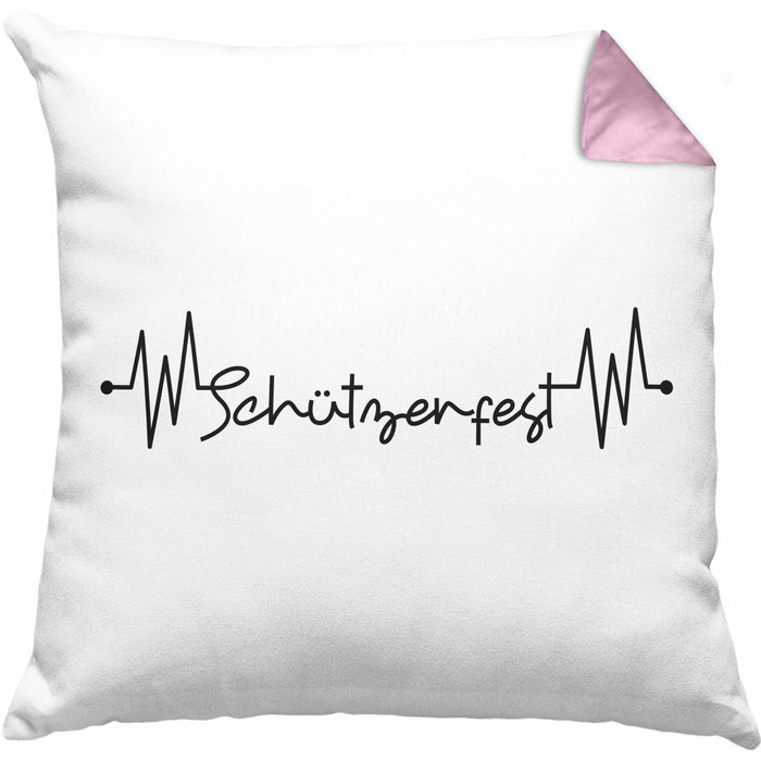 Schützenfest Kissen mit Füllung 40x40 Geschenk Schützen Dorf-Fest Geschenkidee (Grau) Rosa Trendation