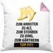 Gärtner Kissen mit Füllung 40x40 mit Spruch Garten Hobbygärtner Gärtner Geschenk Lustig Gärtnerin Geschenkidee (Grau) Rosa Trendation