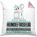 Hundefriseur Geschenk Kissen mit Füllung 40x40 Ich Bin Hundefriseur Aber Sag Doch Einfach Superheld Lustige Geschenkdiee für Hundefriseur (Grau) Rosa Trendation