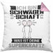 Schwägerschaft Kissen mit Füllung 40x40 Geschenk für Schwägerschaft Geburtstag Lustiger Spruch Was Ist Deine Superkraft (Grau) Rosa Trendation