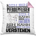 Pferdepfleger Geschenk Kaffee-Kissen mit Füllung 40x40 Geschenkidee für Pferdepfleger Ich Bin Pferdepfleger Ich Kann Es Dir Erklären Jedoch Nicht Für Dich Verstehen Spruch Lustig (Grau) Rosa Trendation