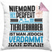 Tierwohlhaber Geschenk Kissen mit Füllung 40x40 Lustige Geschenkidee für Tierwohlhaber Geburtstag Niemand Ist Perfekt Aber Als Tierwohlhaber Ist Man Nah Dran (Grau) Rosa Trendation