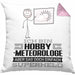 Hobbymeteorologe Geschenk Kissen mit Füllung 40x40 Ich Bin Hobbymeteorologe Aber Sag Doch Einfach Superheld Lustige Geschenkdiee für Hobbymeteorologe (Grau) Rosa Trendation