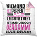 Leichtathlet Geschenk Kissen mit Füllung 40x40 Lustige Geschenkidee für Leichtathlet Geburtstag Niemand Ist Perfekt Aber Als Leichtathlet Ist Man Nah Dran (Grau) Rosa Trendation