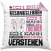 Gesangslehrer Geschenk Kissen mit Füllung 40x40 Lustige Geschenkdiee für einen Gesangslehrer Geburtstag Ich Bin Gesangslehrer Ich Kann Es Dir Erklären Aber Nicht Für Dich Verstehen (Grau) Rosa Trendation