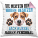 Jack Russell Besitzer Kissen mit Füllung 40x40 Geschenk Lustiger Spruch Geschenkidee Besitzerin Jack Russell Haben Personal (Grau) Rosa Trendation