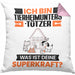 Tierheimunterstützer Kissen mit Füllung 40x40 Geschenk für Tierheimunterstützer Geburtstag Lustiger Spruch Was Ist Deine Superkraft (Grau) Rosa Trendation