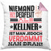 Kellner Geschenk Kissen mit Füllung 40x40 Lustige Geschenkidee für Kellner Geburtstag Niemand Ist Perfekt Aber Als Kellner Ist Man Nah Dran (Grau) Rosa Trendation