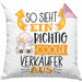 Autoverkäufer Kissen mit Füllung 40x40 Geschenk So Sieht Ein Richtig Cooler Autoverkäufer Aus Geschenkidee Spruch Lustig (Grau) Rosa Trendation