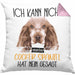 Cocker Spaniel Besitzer Kissen mit Füllung 40x40 Geschenk Lustiger Spruch Geschenkidee Ich Kann Nicht Mein Cocker Spaniel Hat Nein Gesagt (Grau) Rosa Trendation
