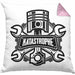 KFZ Mechaniker Kissen mit Füllung 40x40 Geschenk Spruch Männer KFZ Mechatroniker Geschenkidee Werkstatt Katastrophe (Grau) Rosa Trendation