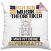 Musiktheoretiker Kissen mit Füllung 40x40 Geschenk für Musiktheoretiker Geburtstag Lustiger Spruch Was Ist Deine Superkraft (Grau) Rosa Trendation