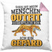 Lustige Gepard Kissen mit Füllung 40x40 Spruch Kostüm Geschenkidee (Grau) Rosa Trendation