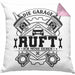KFZ Mechaniker Kissen mit Füllung 40x40 Geschenk Spruch Männer KFZ Mechatroniker Geschenkidee Werkstatt Die Garage Ruft (Grau) Rosa Trendation