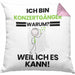 Konzertgänger Geschenk Kissen mit Füllung 40x40 Lustiger Spruch Ich Bin Konzertgänger Warum Weil Ich Es Kann Geschenkidee Bester Konzertgänger Geburtstag (Grau) Rosa Trendation