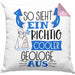 Geologe Kissen mit Füllung 40x40 Geschenk So Sieht Ein RIchtig Cooler Geologe Aus Geschenkidee Lustiger Spruch Geburtstag (Grau) Rosa Trendation