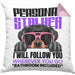 Rottweiler Besitzerin Kissen mit Füllung 40x40 Geschenk Lustiger Spruch Geschenkidee Personal Stalker (Grau) Rosa Trendation