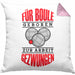 Boule Kissen mit Füllung 40x40 Geschenk Boule-Spieler Geschenkidee Spruch Für Boule Geboren Zur Arbeit (Grau) Rosa Trendation