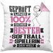 Softballspielerin Geschenk Lustiger Spruch für Softballspielerin Geschenkidee Bester Softballspielerin Der WeltKissen mit Füllung 40x40 (Grau) Rosa Trendation
