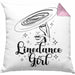 Linedance Geschenke Girl Kissen mit Füllung 40x40 Geschenkidee Spruch Line Dance Frauen Sprüche (Grau) Rosa Trendation