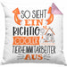Tierheimmitarbeiter Kissen mit Füllung 40x40 So Sieht Ein Richtig Cooler Tierheimmitarbeiter Aus Geschenk Lustiger Spruch Geschenkidee (Grau) Rosa Trendation