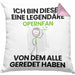 Opernfan Geschenk Kissen mit Füllung 40x40 Lustige Geschenkidee Geburtstag für Opernfan Ich Bin Dieser Legendäre Opernfan Von Dem Alle Geredet Haben (Grau) Rosa Trendation