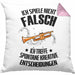 Kissen mit Füllung 40x40 Posaunist Geschenk Lustiges Geschenkidee Posaunen-Spieler (Grau) Rosa Trendation