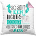 So Sieht Ein Richtig Cooler Gleitschirmlehrer Aus Kissen mit Füllung 40x40 Geschenk für Gleitschirmlehrer Geburtstag Geschenkdiee (Grau) Rosa Trendation