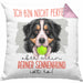 Berner Sennen Besitzer Kissen mit Füllung 40x40 Geschenk Lustiger Spruch Geschenkidee Besitzerin Ich Bin Nicht toll Aber Mein Berner Sennen Ist Es (Grau) Rosa Trendation