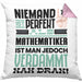 Mathematiker Geschenk Kissen mit Füllung 40x40 Lustige Geschenkidee für Mathematiker Geburtstag Niemand Ist Perfekt Aber Als Mathematiker Ist Man Nah Dran (Grau) Rosa Trendation