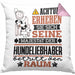 Hundeliebhaber Geschenk Kissen mit Füllung 40x40 Lustiger Spruch Erheben Sie Sich Der Hundeliebhaber Betritt den Raum (Grau) Rosa Trendation