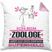 Zoologe Geschenk Kissen mit Füllung 40x40 Ich Bin Zoologe Aber Sag Doch Einfach Superheld Lustige Geschenkdiee für Zoologe (Grau) Rosa Trendation