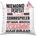 Schauspieler Geschenk Kissen mit Füllung 40x40 Lustige Geschenkidee für Schauspieler Geburtstag Niemand Ist Perfekt Aber Als Schauspieler Ist Man Nah Dran (Grau) Rosa Trendation