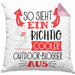 So Sieht Ein Richtig Cooler Outdoor-Blogger Aus Kissen mit Füllung 40x40 Geschenk für Outdoor-Blogger Geburtstag Geschenkdiee (Grau) Rosa Trendation