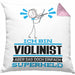 Violinist Geschenk Kissen mit Füllung 40x40 Ich Bin Violinist Aber Sag Doch Einfach Superheld Lustige Geschenkdiee für Violinist (Grau) Rosa Trendation