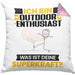 Outdoor-Enthusiast Kissen mit Füllung 40x40 Geschenk für Outdoor-Enthusiast Geburtstag Lustiger Spruch Was Ist Deine Superkraft (Grau) Rosa Trendation
