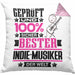 Indie-Musiker Geschenk Lustiger Spruch für Indie-Musiker Geschenkidee Bester Indie-Musiker Der WeltKissen mit Füllung 40x40 (Grau) Rosa Trendation