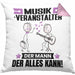 Musikveranstalter Kissen mit Füllung 40x40 Geschenk für Musikveranstalter Der Mann Der Alles Kann Geschenkidee zum Geburtstag (Grau) Rosa Trendation