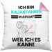 Kajakfahrer Geschenk Kissen mit Füllung 40x40 Lustiger Spruch Ich Bin Kajakfahrer Warum Weil Ich Es Kann Geschenkidee Bester Kajakfahrer Geburtstag (Grau) Rosa Trendation