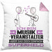 Musikveranstalter Geschenk Kissen mit Füllung 40x40 Ich Bin Musikveranstalter Aber Sag Doch Einfach Superheld Lustige Geschenkdiee für Musikveranstalter (Grau) Rosa Trendation