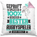 Rugbyspieler Geschenk Lustiger Spruch für Rugbyspieler Geschenkidee Bester Rugbyspieler Der WeltKissen mit Füllung 40x40 (Grau) Rosa Trendation