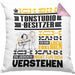 Tonstudio-Besitzer Geschenk Kissen mit Füllung 40x40 Lustige Geschenkdiee für einen Tonstudio-Besitzer Geburtstag Ich Bin Tonstudio-Besitzer Ich Kann Es Dir Erklären Aber Nicht Für Dich Verstehen (Grau) Rosa Trendation