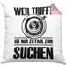 Bogenschießen Kissen mit Füllung 40x40 mit Bogenschütze Spruch - Geschenk für Pfeil und Bogen Fans (Grau) Rosa Trendation