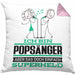 Popsänger Geschenk Kissen mit Füllung 40x40 Ich Bin Popsänger Aber Sag Doch Einfach Superheld Lustige Geschenkdiee für Popsänger (Grau) Rosa Trendation