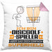 Discgolf-Spieler Geschenk Kissen mit Füllung 40x40 Ich Bin Discgolf-Spieler Aber Sag Doch Einfach Superheld Lustige Geschenkdiee für Discgolf-Spieler (Grau) Rosa Trendation